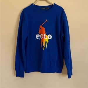 RARE!‎ Polo Ralph Lauren "Paint Splatter" Big Pony Sweatshirt Sz Medium